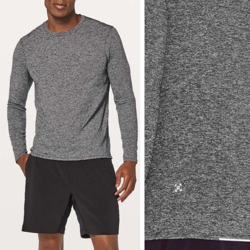 Lululemon Drysense Mesh Long Sleeve Heathered Black 1st Release